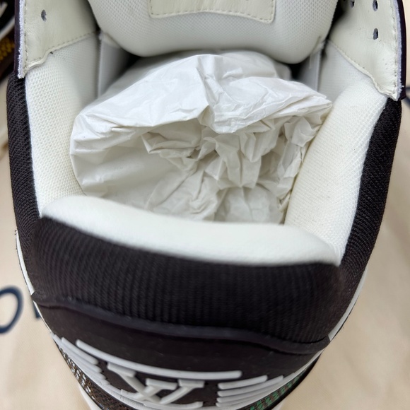 Men’s Louis Vuitton, LV trainer sneakers, Damier pattern Virgil Abloh size 10 - Picture 8 of 13